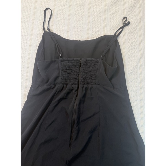 Abercrombie Black Babydoll Tank Top Size M Smocked Back Flowy - Picture 3 of 8